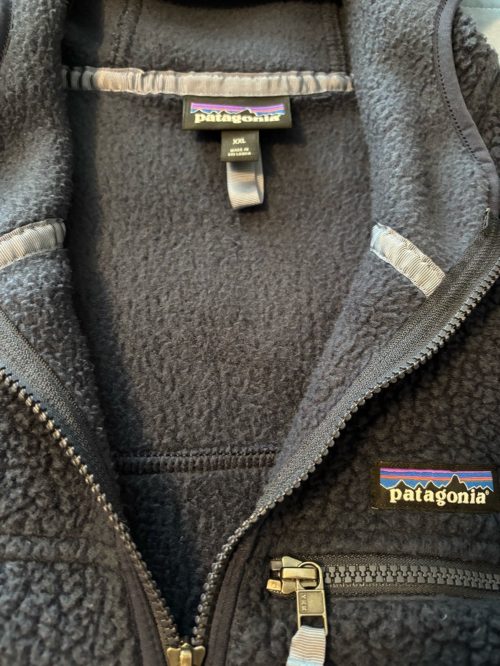 Patagonia Navy Blue Fleece Jacket with Mesh Lining